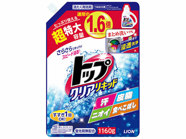 楽天市場】ライオン トップスーパーNANOX つめかえ用超特大 1230g