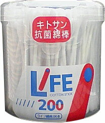 ライフ 綿棒ケース入ホワイト 200本
