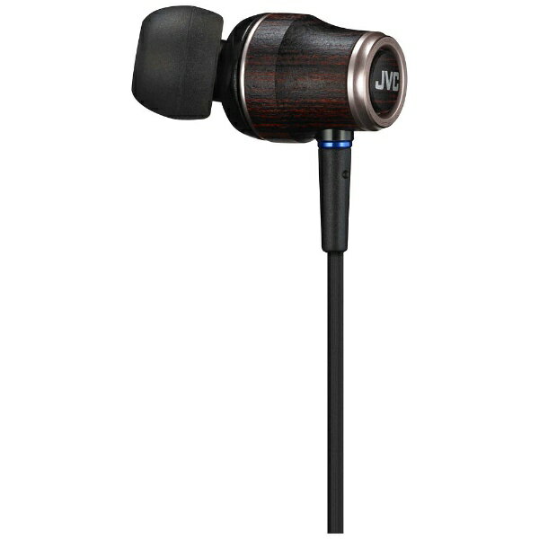 JVC HA-FW7-T インナーイヤーヘッドフォン ブラウン 木の美しい響きと自然な音の広がりが好評のウッドシリーズに