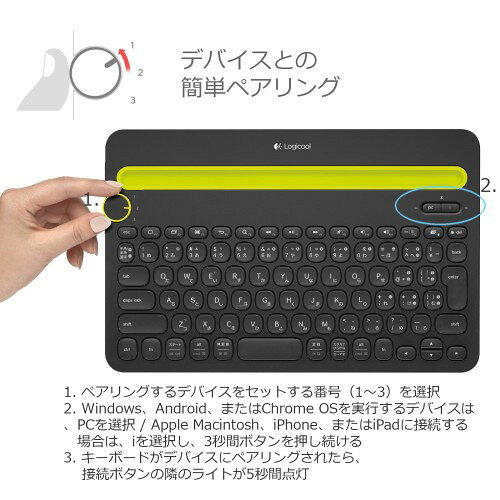 Logicool キーボード K480BK