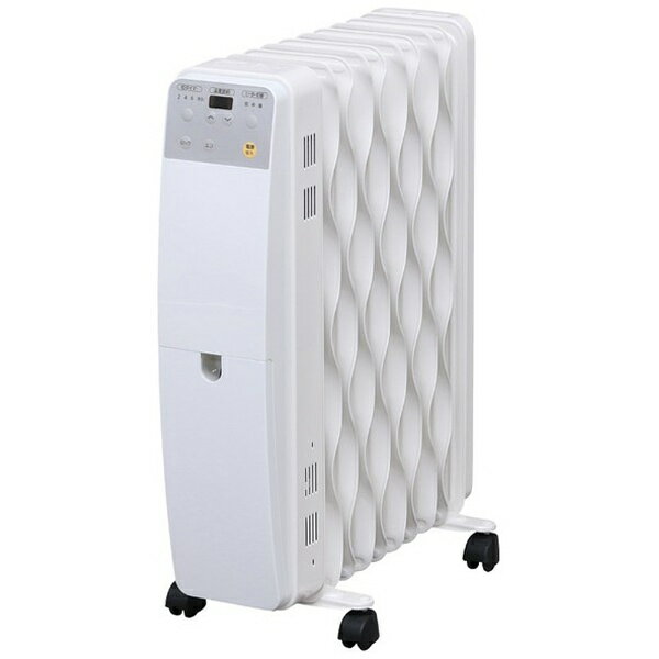 電気ヒーター IRIS IWH2-1208D-W ウェーブ型オイルヒーター メカ式 ホワイト IWH2-1208D-W