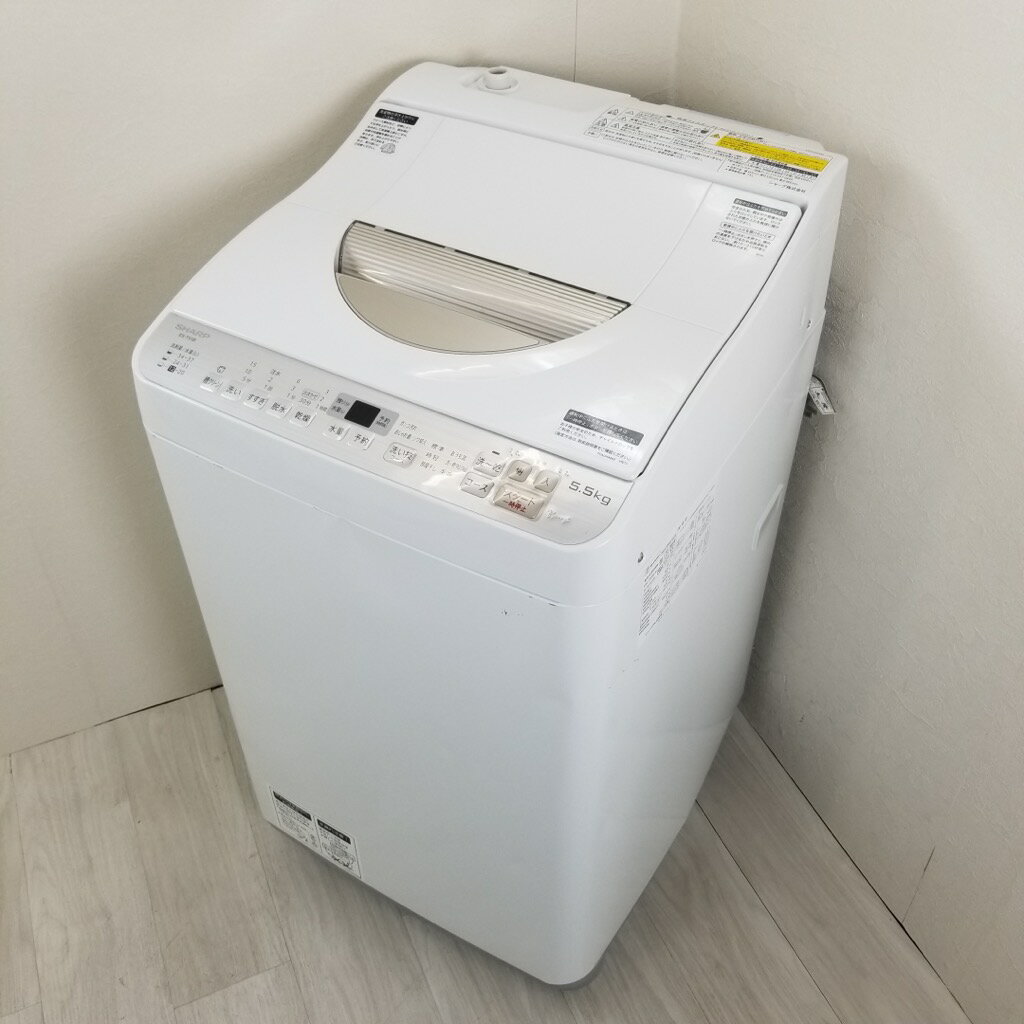 楽天市場】シャープ SHARP 縦型洗濯乾燥機5.5kg 上開き ES-TX5B-N