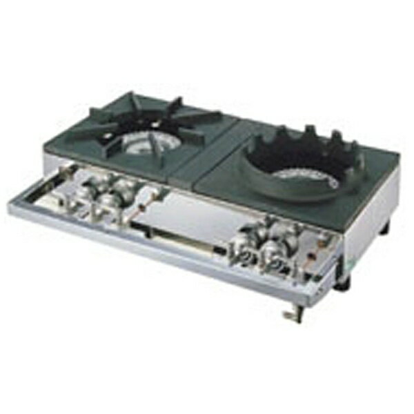 ①山岡金属 LPガス 卓上2口コンロ SK-55G ？200×510×150 SK-2 山岡金属工業 業務用ガステーブルコンロ ガッツNo.2｜業務用厨房