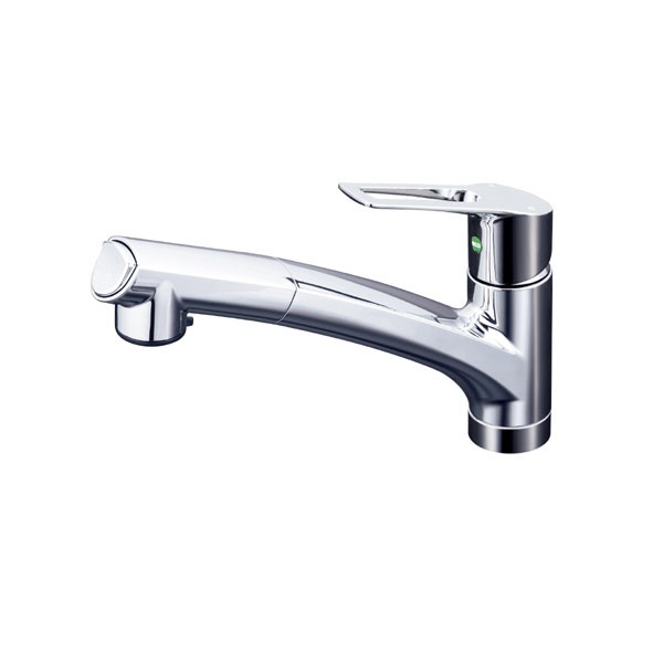 KVK｜ケーブイケー 流し台シャワー混合栓 eレバー KM5021TEC ワンホール