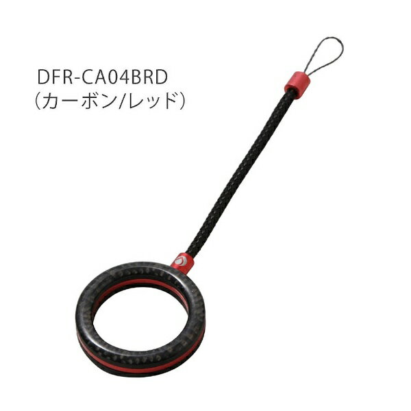 ディーフ フィンガーリングストラップ カーボン/レッド DFR-CA04BRD Deff Finger Ring Strap Aluminum Combination