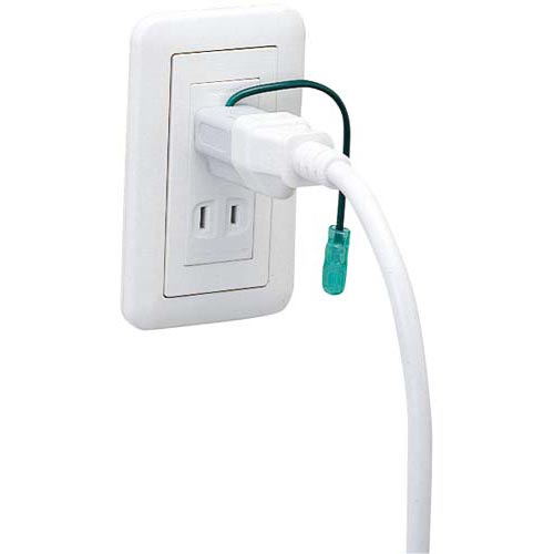 3P→2P変換アダプタ（グレー）