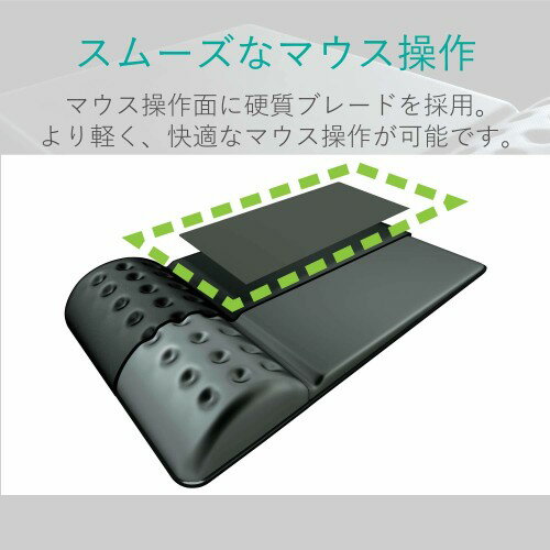 エレコム リストレスト付マウスパッド 疲労軽減 COMFY ブラック MP-096BK(1個入)