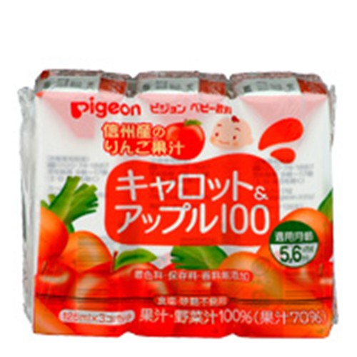 ピジョン ベビー飲料 キャロット＆アップル(125ml*3本入)