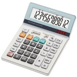 SHARP セミデスクタイプ 電卓 EL-S752K