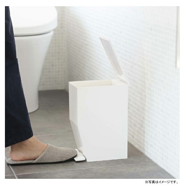山崎実業 ペダル式トイレポット タワー ホワイト 3385