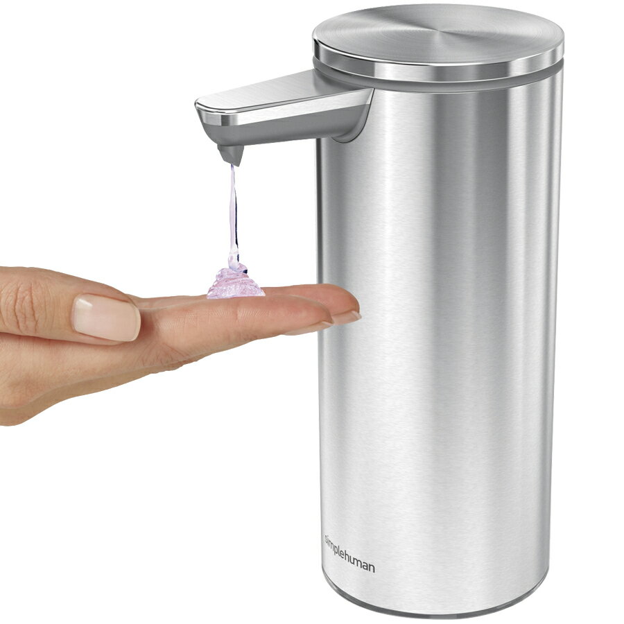 simplehuman シンプルヒューマン 充電式センサーポンプ ブラッシュシルバー ツヤ消しタイプ ST1043