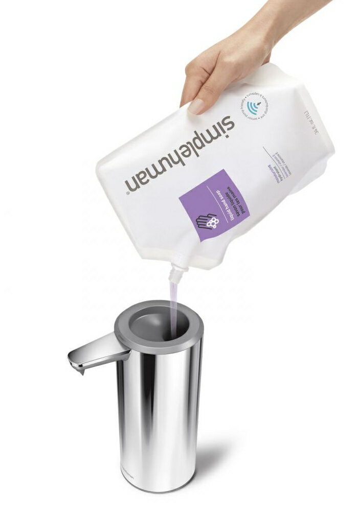 simplehuman シンプルヒューマン 充電式センサーポンプ ポリッシュシルバー ツヤタイプ ST1044 -人気商品-