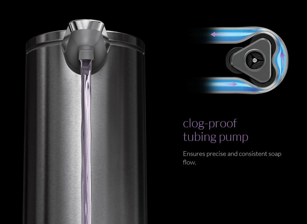 simplehuman シンプルヒューマン 充電式センサーポンプ ポリッシュシルバー ツヤタイプ ST1044 -人気商品-