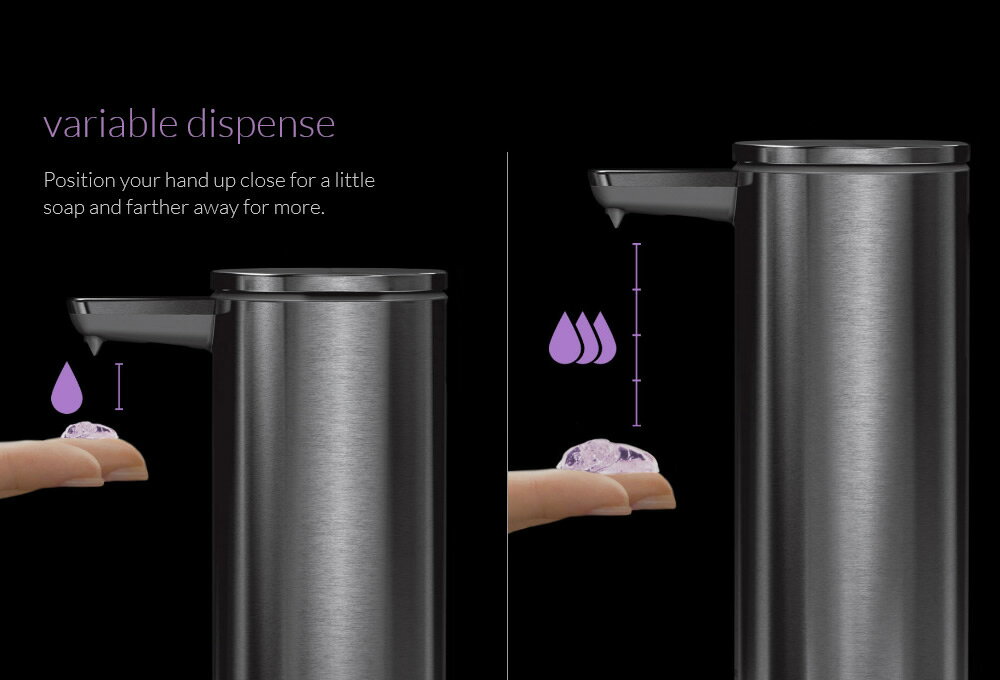 simplehuman シンプルヒューマン 充電式センサーポンプ ポリッシュシルバー ツヤタイプ ST1044 -人気商品-