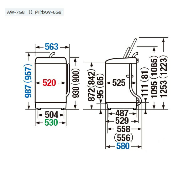 楽天市場】東芝ライフスタイル TOSHIBA 全自動洗濯機 AW-6G8(W