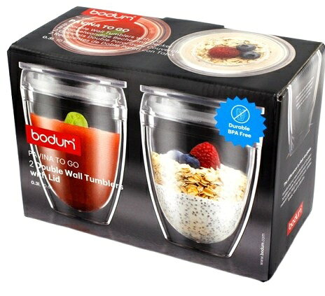 BODUM PAVINA TO GO 蓋付き ダブルウォール タンブラー 300ml クリア K11849-10SA
