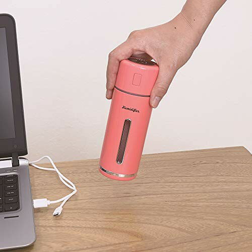 東洋ケース 加湿器MINI HUMIDIFIER レトロ コーラルピンク 5.4×5.4×15.2cm MHUM-RT-PK