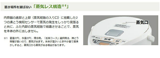 象印 VE電気まほうびん 優湯生 CV-WB22-WA ホワイト(1台)