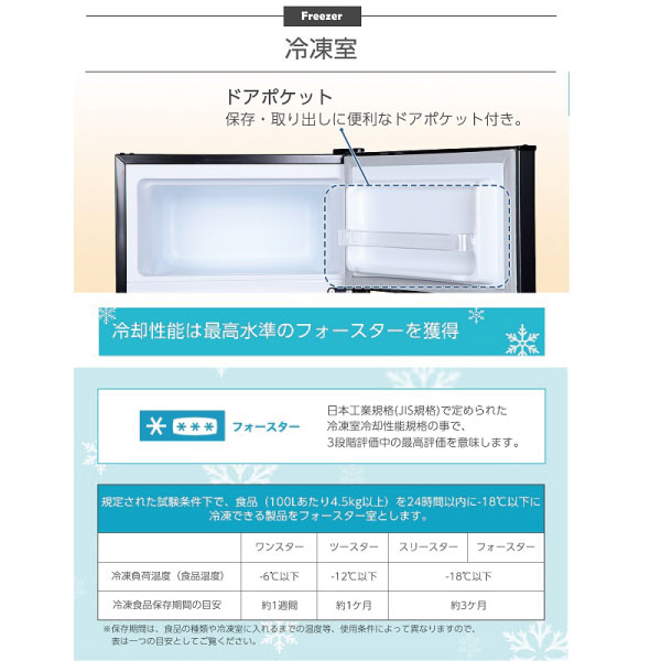 楽天市場】マクスゼン maxzen 90L 2ドア冷凍冷蔵庫 JR090ML01GM | 価格