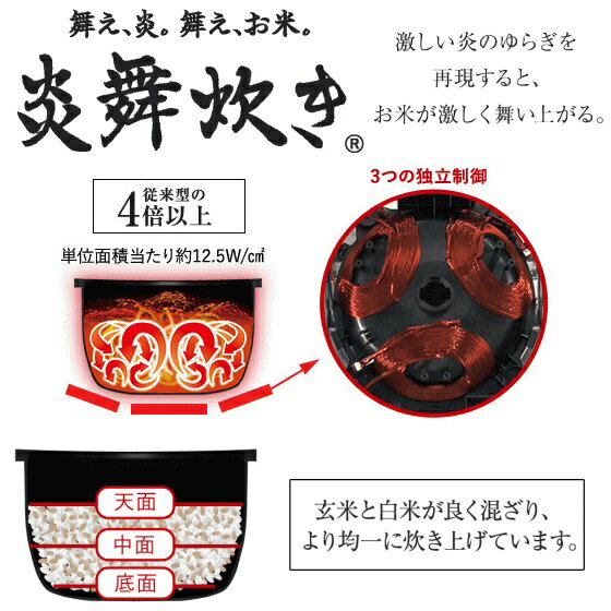 楽天市場】象印マホービン ZOJIRUSHI 圧力IH炊飯ジャー 炎舞炊き