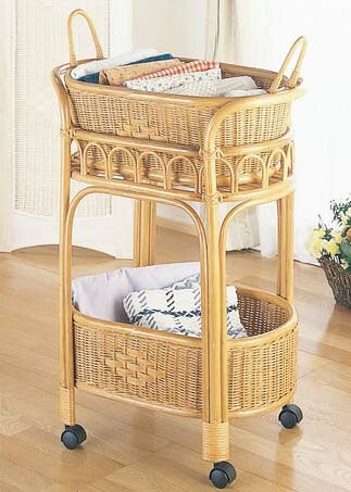 Romantic Rattan ランドリー 今枝商店 K13 ランドリーラック 自然素材 手作り 沖縄配達不可