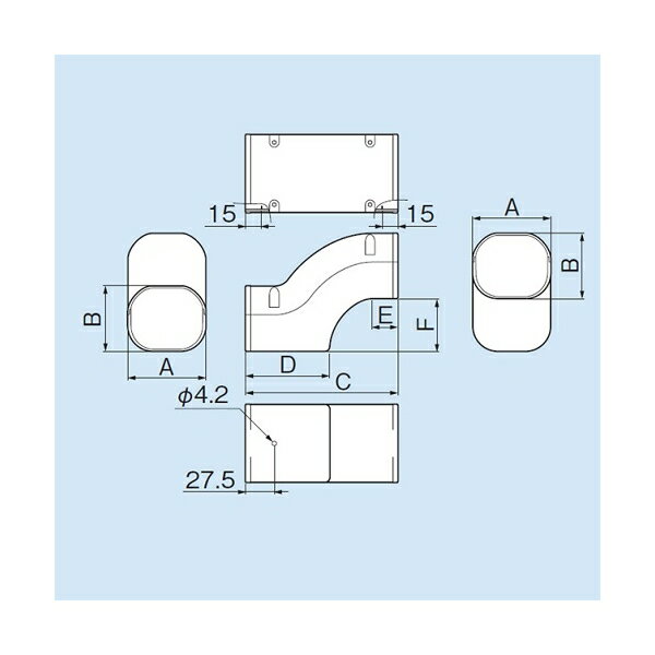 因幡電工 段差継手 LDIF-70-I
