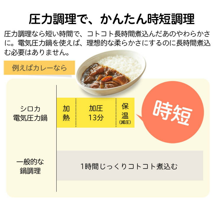 siroca/シロカ おうちシェフPRO 電気圧力鍋 通販 - ディノス