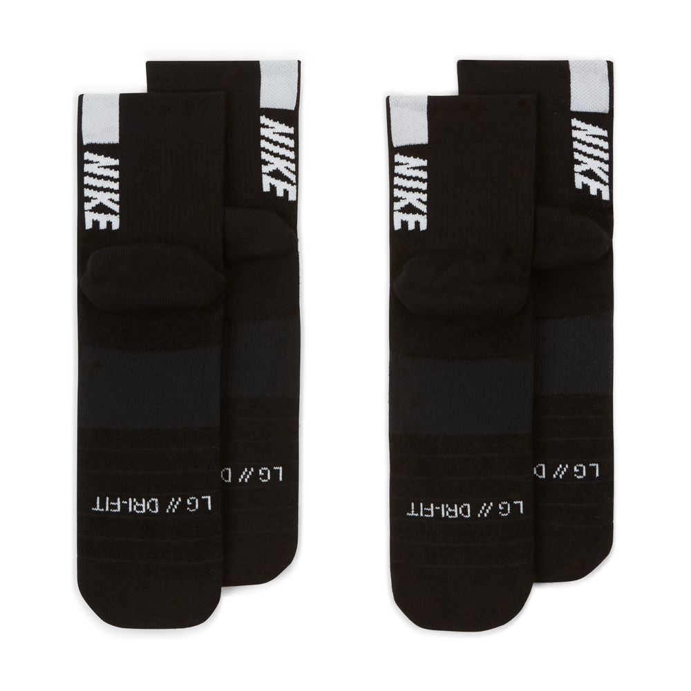 NIKE ナイキ 2P マルチプライヤー アンクル ソックス 27-29 010 ブラック×ホワイト NJP-SX7556