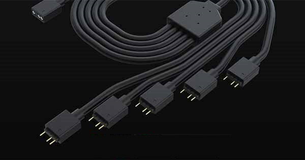 COOLER MASTER TECHNOLOGY Cooler Master Addressable RGB 1to5 Splitter Cable RGB分岐ケーブル MFX-AWHN-1NNN5-R1 FN1354