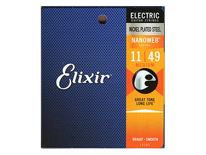 ELIXIR Electric Nickel Plated Steel with NANOWEB Coating #12102 (Medium/11-49)