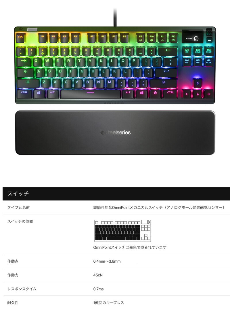 楽天市場】STEELSERIES キーボード APEX PRO TKL US | 価格比較 - 商品