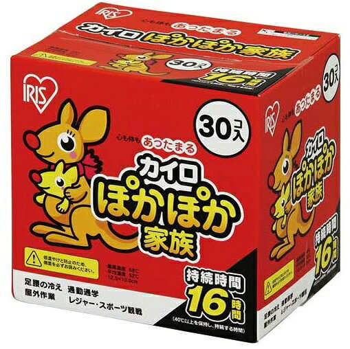 アイリスオーヤマ ぽかぽか家族 貼らないレギュラー 30個入