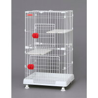 楽天市場】アイリスオーヤマ スリムキャットケージ 2段 ホワイト(1個
