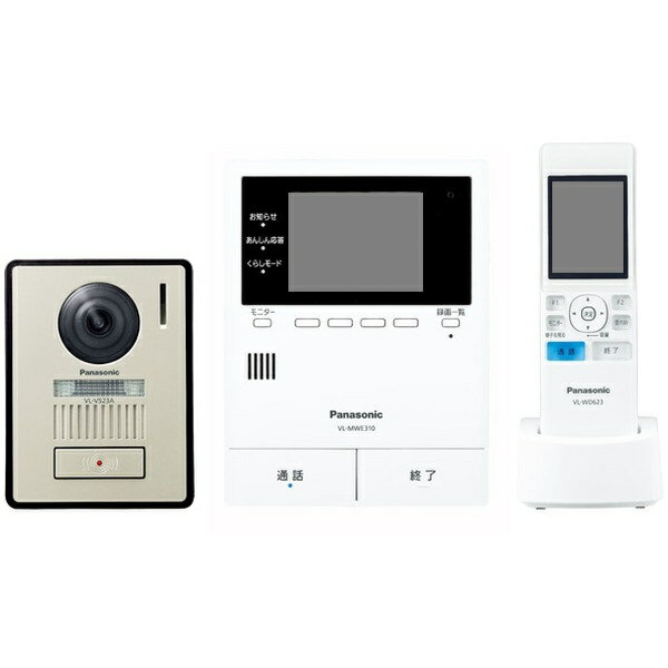 Panasonic テレビドアホン ワイヤレスモニター子機付 VL-SWE310KL
