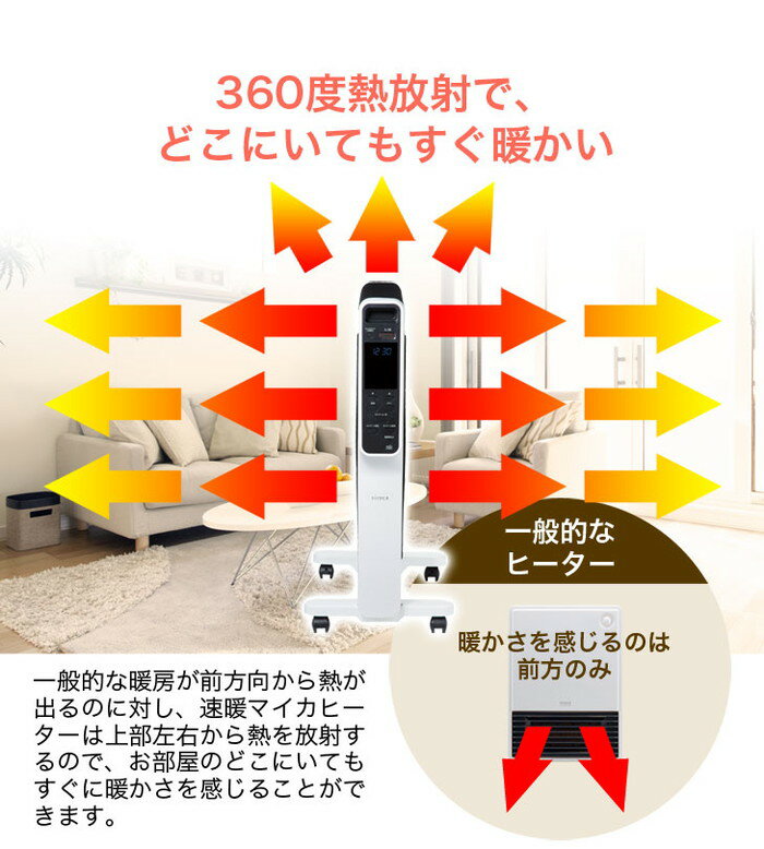 楽天市場】おおたけ おおたけ 温調付マイカヒーター MCF-1000(W