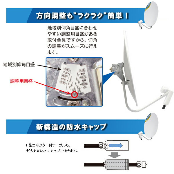楽天市場】マスプロ電工 MASPRO BSデジタル アンテナ BSC45R-SET