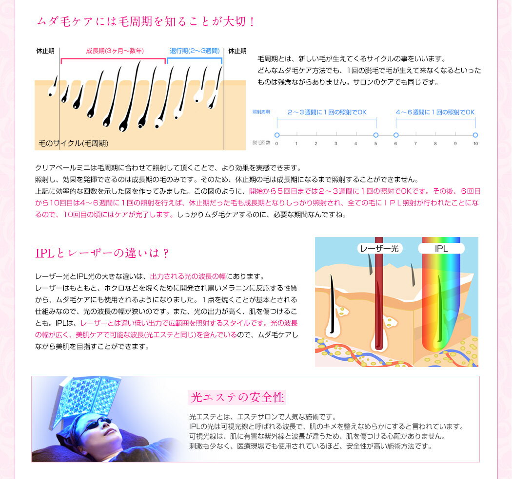 楽天市場】KINUJO KINUJO 美顔機能付き光脱毛器 エッグショット