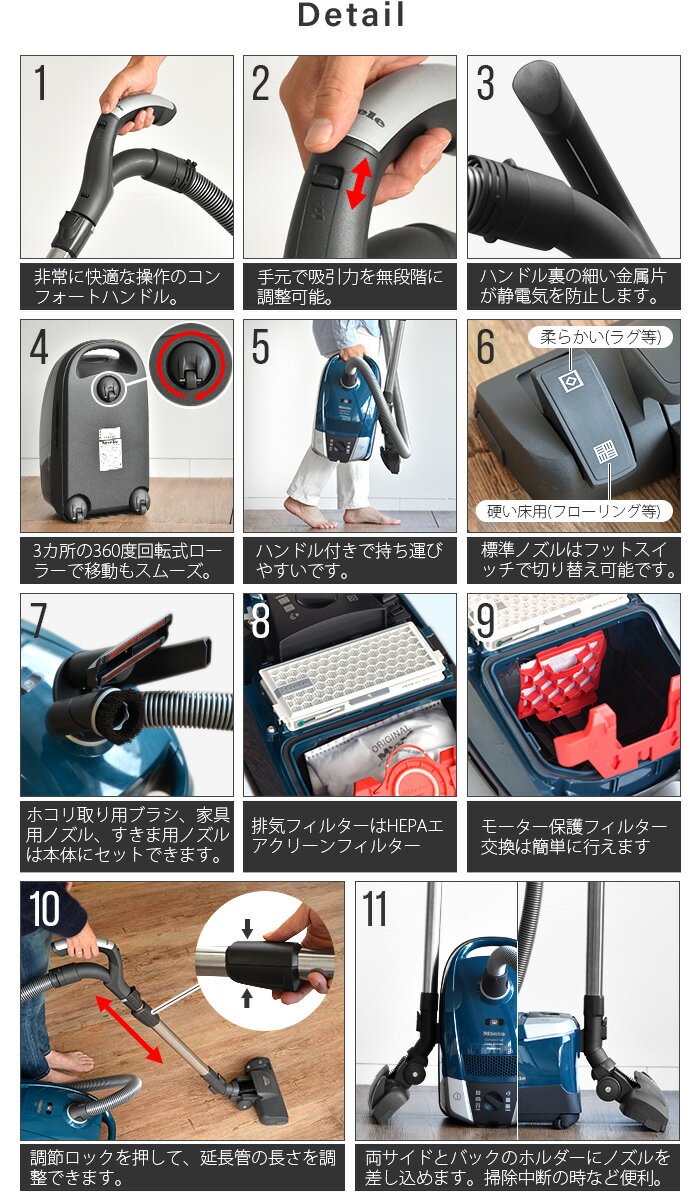 楽天市場】Miele ミーレ 紙パック式掃除機 Compact C1 SCAO 3 W Pure