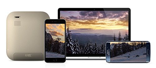 小型ワイヤレスプロジェクター　AIRXEL AXJ-800 小さくて軽くてバッテリー駆動&ワイヤレス投影可。そしてHD