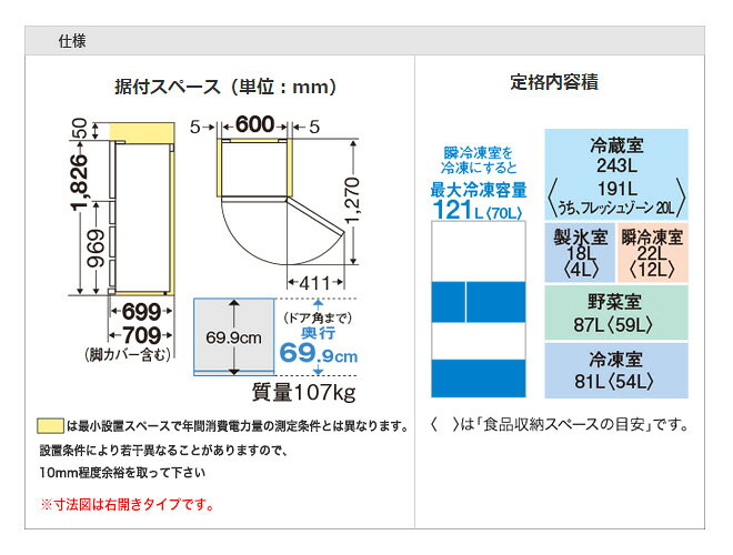 楽天市場】三菱電機 MITSUBISHI 5ドア冷蔵庫 MR-MB45E-W | 価格比較