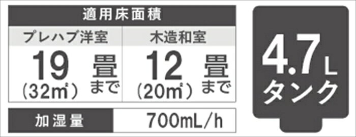 DAINICHI ハイブリッド式加湿器 HD-700F(W)