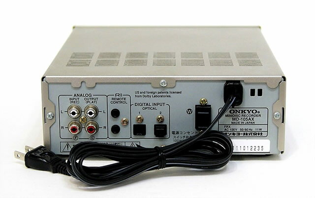 ONKYO  MD-101A  MDレコーダー　デッキ　MD プレーヤー ONKYO MD-101Aの仕様 オンキヨー/オンキョー