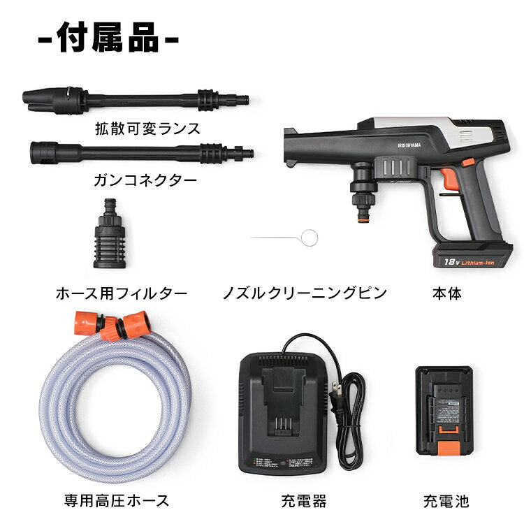 IRIS 充電式ハンディウォッシャー JHW-201