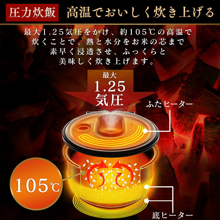 IRIS 米屋の旨み 炊飯器 KRC-PC50-B