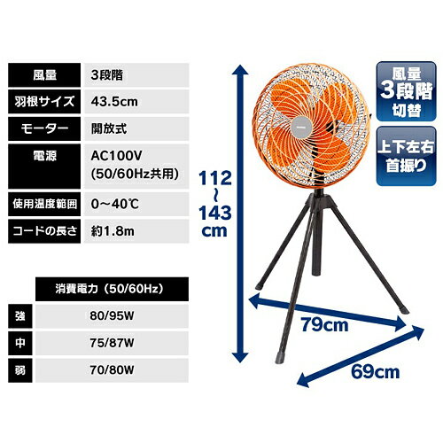 IRIS 工業扇風機 KF-431S