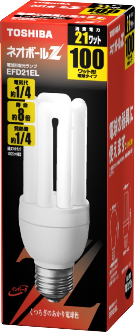 楽天市場】東芝ライテック 東芝 電球型蛍光灯 ネオボールZ 100W