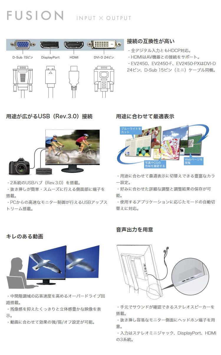 EIZO 液晶ディスプレイ EV2450-BK 23.8インチ