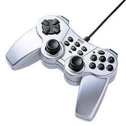 サンワサプライ USBゲームパッド JY-P70US JY-P70US【USBゲームパッド（シルバー）】デジタル・アナログ