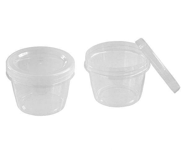 保存容器 ツイストポット クリア 容量500ml 2個入 (100円ショップ 100円均一 100均一 100均)