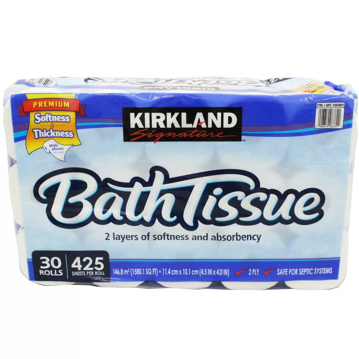 コストコ トイレットペーパー　カークランド バスティッシュ ダブル（2枚重ね） 30ロール　トイレ用品　まとめ買い Kirkland